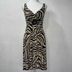 EN FOCUS Studio women Dress Y2K Animal Print Coquette Size 6 Fairy grunge Festiv